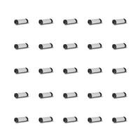 Square pattern. Rolls of garbage bags isolated on white background. On the roll white copy space. photo