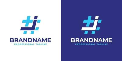 Letter J Hashtag Logo, suitable for any business with J initial. vector
