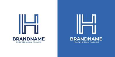 Letter IH Line Monogram Logo, suitable for business with IH or HI initials. vector