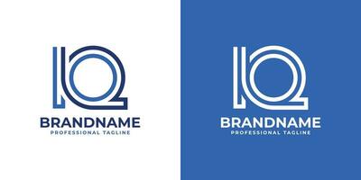 Letter IQ Line Monogram Logo, suitable for business with IQ or QI initials. vector