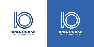 Letter IO Line Monogram Logo, suitable for business with IO or OI initials. vector