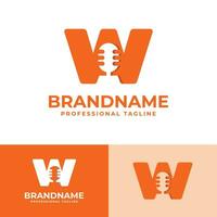 Letter W Microphone Logo, suitable for business related to Microphone with W initial. vector