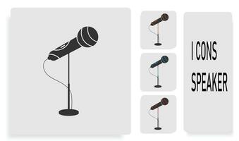 Speaker i cons design vector