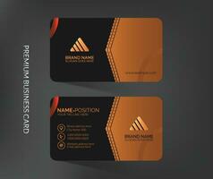 Luxury and elegant dark business card template layout vector