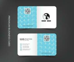 Professional clean business card template design vector