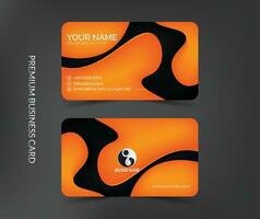 Abstract double side business card  template design and professional visiting card. vector