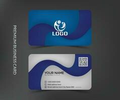 Abstract double side business card  template design and professional visiting card. vector