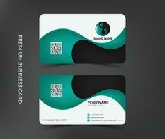 Abstract double side business card  template design and professional visiting card. vector