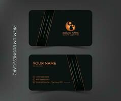 Luxury and elegant dark business card template layout vector