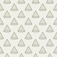 Cone Shape vector creative seamless pattern. Geometry colored background
