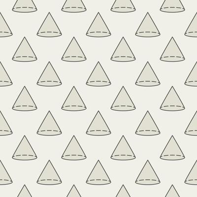 Cone Shape vector creative seamless pattern. Geometry colored background