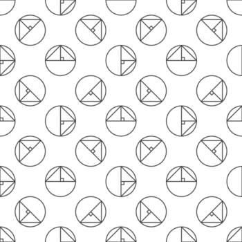 circulo geométrico forma contorno sin costura modelo. geometría concepto vector antecedentes