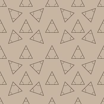 Geometrical Triangle vector linear seamless pattern - Geometry concept background