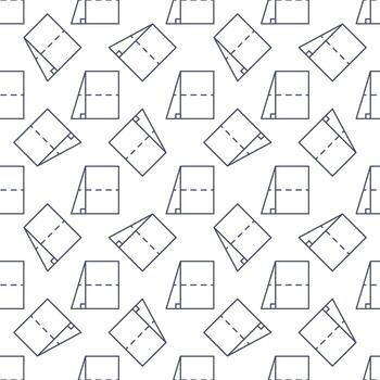 Geometrical Figure vector thin line seamless pattern - Geometry Trapezoid background