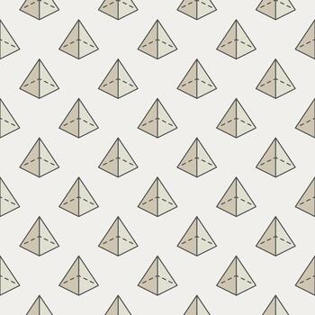 geometría y matemáticas concepto vector retro sin costura modelo con pirámide firmar