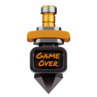 Game Over 3D Illustration for infographic, etc png