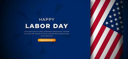 internacional labor día en Primero mayo antecedentes póster bandera unido estado America celebracion trabajador vector