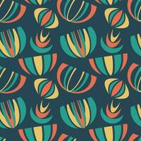 Abstract irregular rounded and curve shaped seamless pattern vector