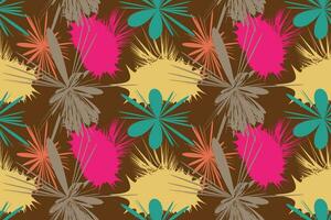 Seamless pattern with hand drawn abstract floral for fabric print vector