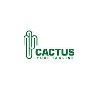 Ilustración de vector de plantilla de logotipo de cactus