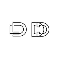 letter DD logo design template vector