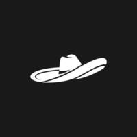 cowboy hat logo icon template design vector