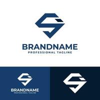 Letter SG Diamond Logo, suitable for any business related to Diamond with SG or GS initial. vector