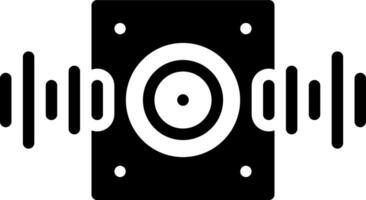 solid icon for audio vector