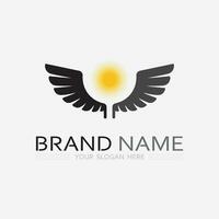 Wings logo vector icon symbol illustration design template