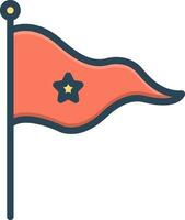 color icon for flag vector