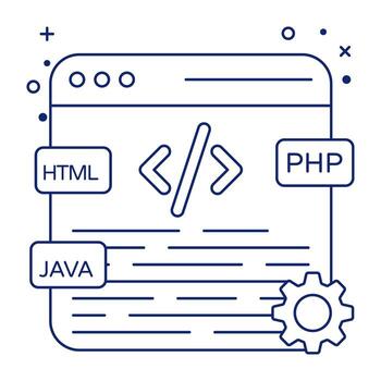 único diseño icono de software desarrollo vector