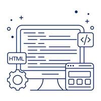 Editable design icon of software development vector