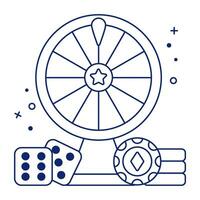 Premium download icon of fortune wheel vector