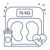 An icon design of weight scale vector