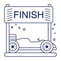 An icon design of finish line vector