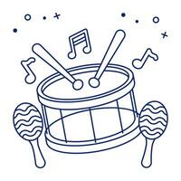 A vector design of snare drum