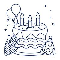 A perfect design icon of party cake vector