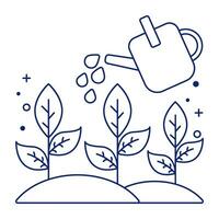 An icon design of watering can vector