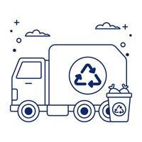 Modem design icon of garbage truck vector