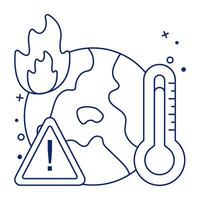 An icon design of global warming vector