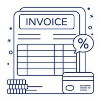 A unique design icon of invoice vector