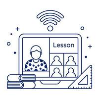 An icon design of conference call vector