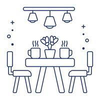 Trendy vector design of dating table