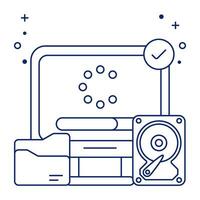 An icon design of system installation vector