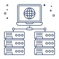 An icon design of system hosting vector
