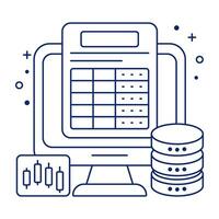 A perfect design icon of spreadsheet vector