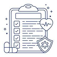 An icon design of health insurance policy vector