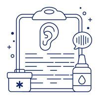 Premium download icon of hearing test report vector