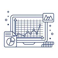 módem diseño icono de en línea datos analítica vector