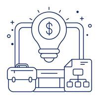 An icon design of business idea vector